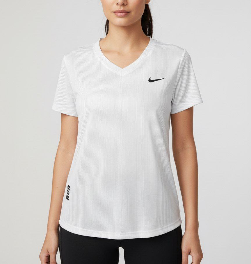 تیشرت یقه هفت رنگ سفید